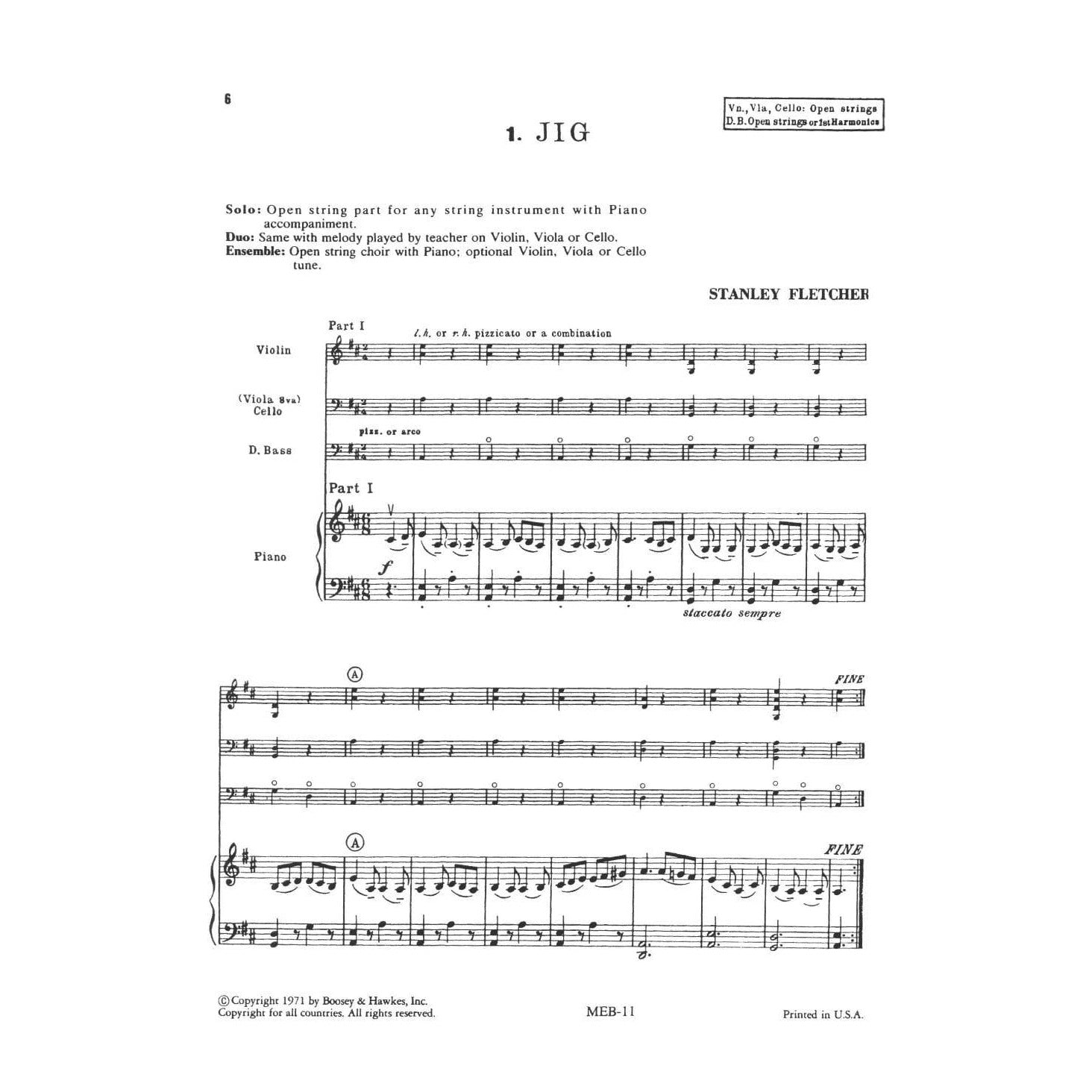 Fletcher, Stanley - New Tunes for Strings, Book 1 - Teacher - Boosey & Hawkes Edition
