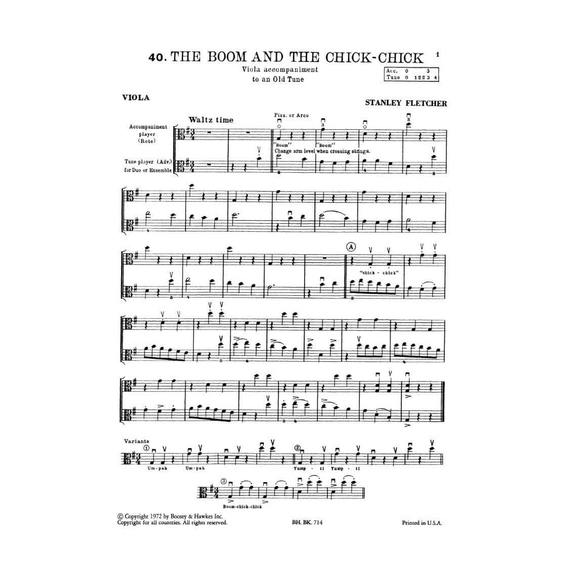 Fletcher, Stanley - New Tunes For Strings, Book 2 - Viola - Boosey & Hawkes Edition