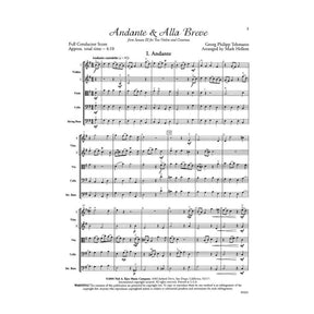 Telemann-Andante and Alla Breve for String Orch