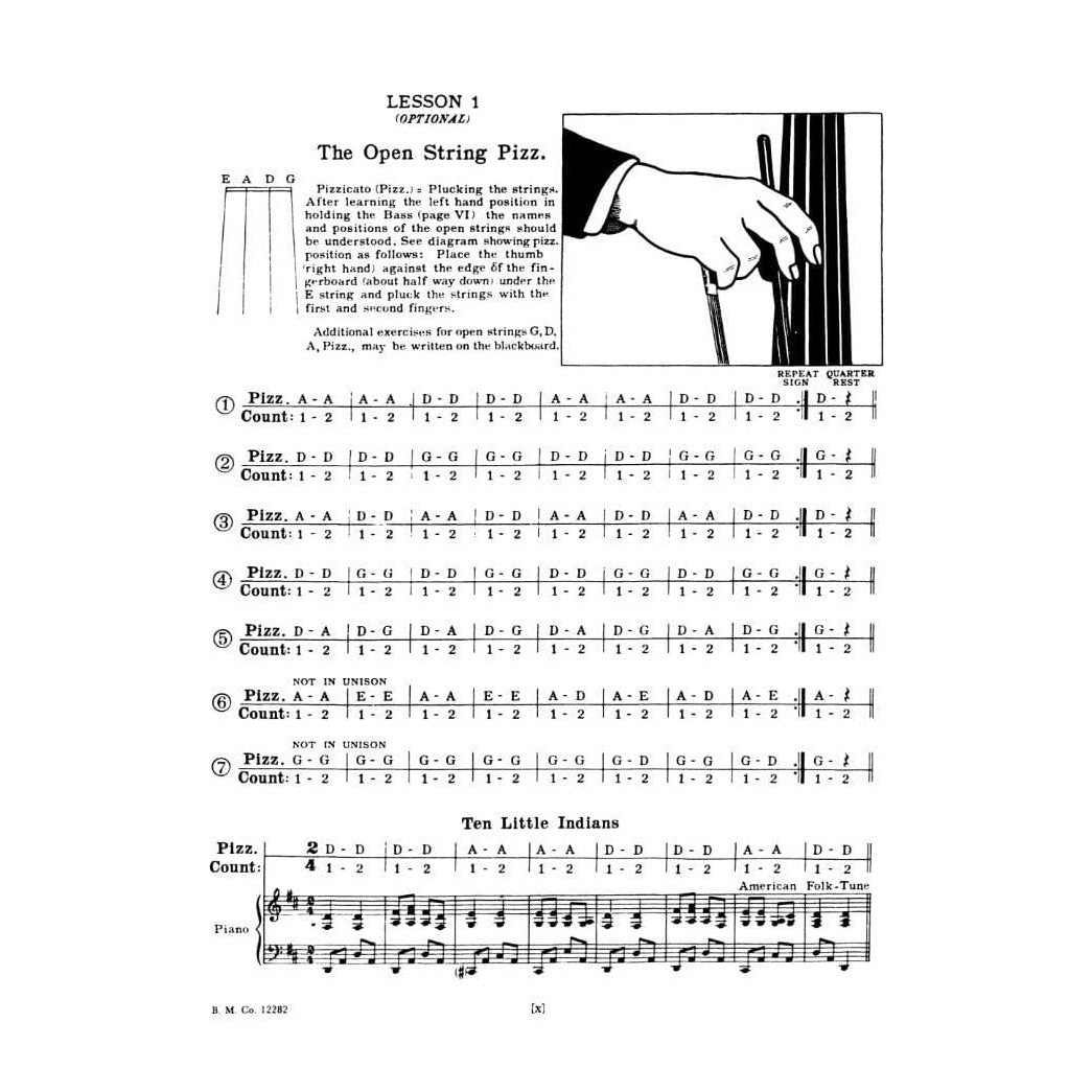 Herfurth, C Paul - A Tune A Day String Method, Book 1 - Bass - Boston Music Co