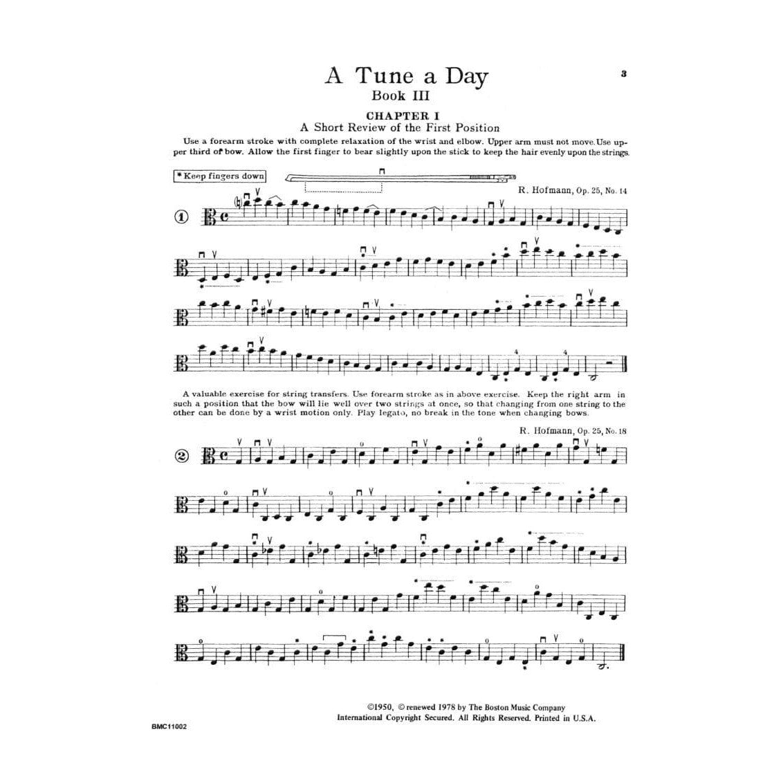 Herfurth, C Paul - A Tune A Day String Method, Book 3 - Viola - Boston Music Co