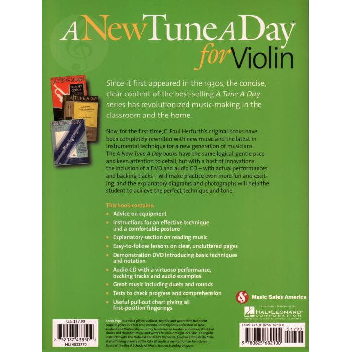 Pope, Sarah - A New Tune A Day Method Book 1 for Violin - Hal Leonard