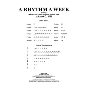 Witt - A Rhythm a Week, for Cello / Bass Published by Alfred Music