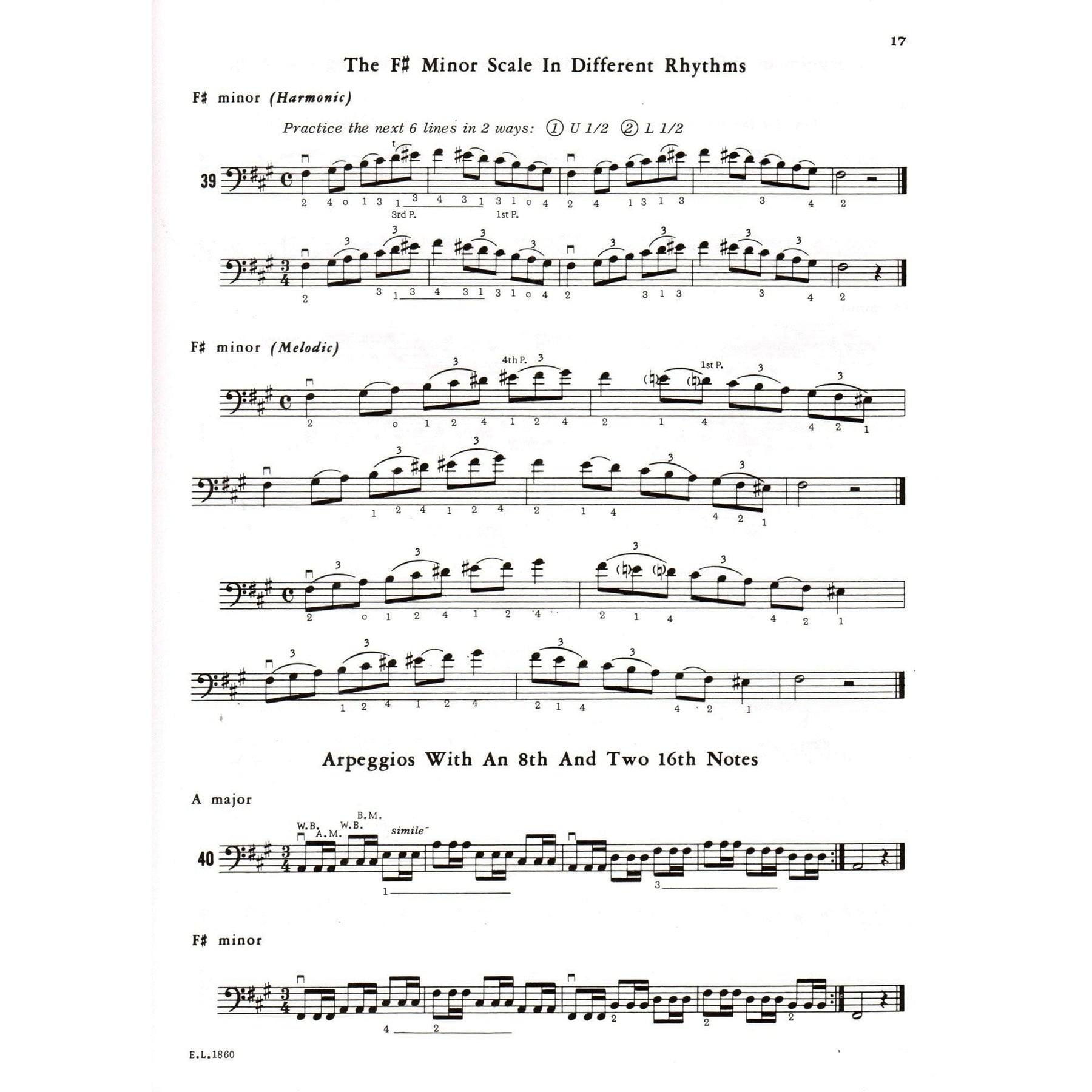 Applebaum, Samuel - Scales For Strings - Book 2 for Cello - Belwin/Mills Publication