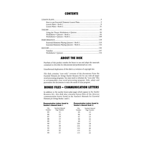 Essential Elements For Strings, Books 1 and 2 - Teacher Resource Kit - Book/MS-DOS disk set - by Allen/Gillespie/Hayes - Hal Leonard Publication