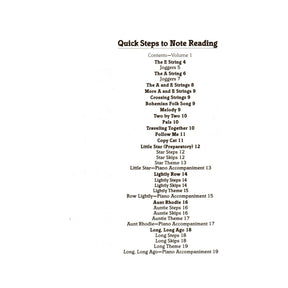 Fink/Müller/Rusch/Spinosa - Quick Steps To Note Reading, Book 1 - Violin - Neil A Kjos Music Co