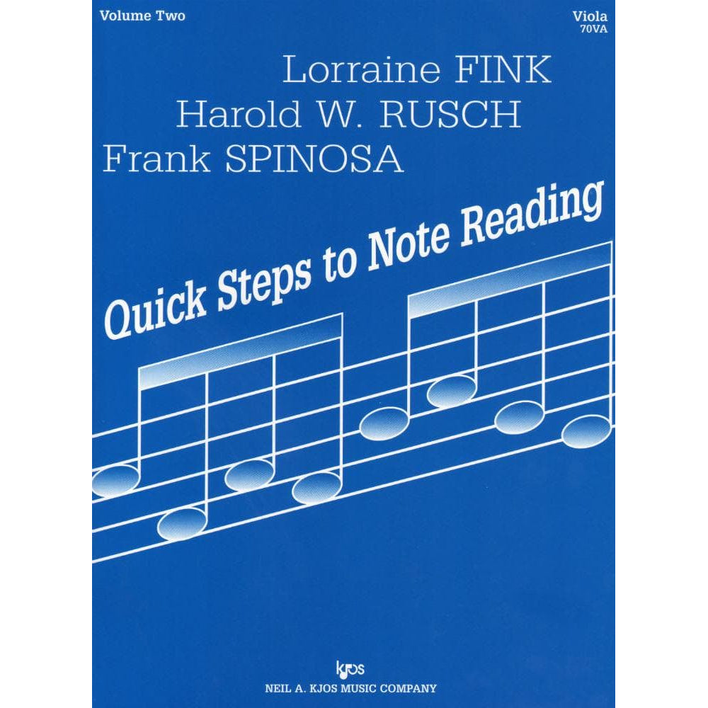 Fink/Müller/Rusch/Spinosa - Quick Steps to Note Reading, Book 2 - Viola - Neil A Kjos Music Co