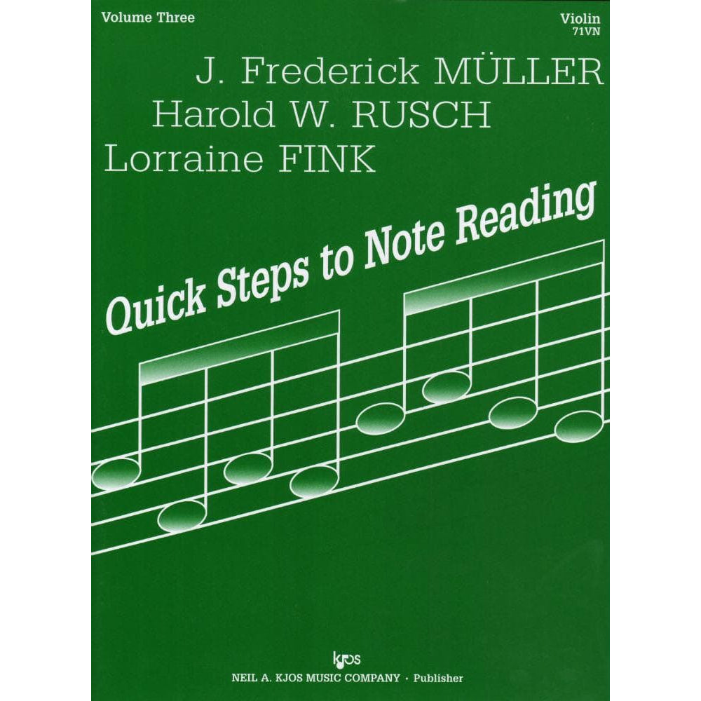 Fink/Müller/Rusch - Quick Steps To Note Reading, Book 3 - Violin - Neil A Kjos Music Co