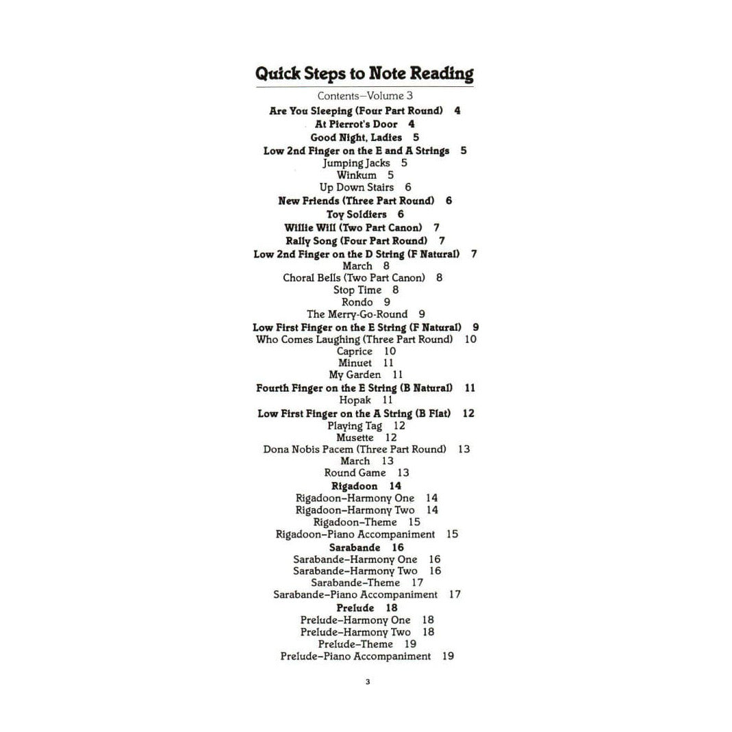 Fink/Müller/Rusch - Quick Steps To Note Reading, Book 3 - Violin - Neil A Kjos Music Co
