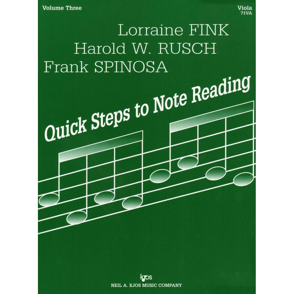 Fink/Müller/Rusch - Quick Steps to Note Reading, Book 3 - Viola - Neil A Kjos Music Co