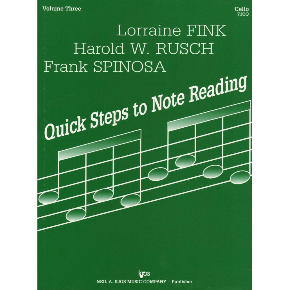 Fink/Müller/Rusch - Quick Steps to Note Reading, Book 3 - Cello - Neil A Kjos Music Co