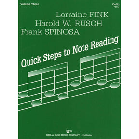 Fink/Müller/Rusch - Quick Steps to Note Reading, Book 3 - Cello - Neil A Kjos Music Co