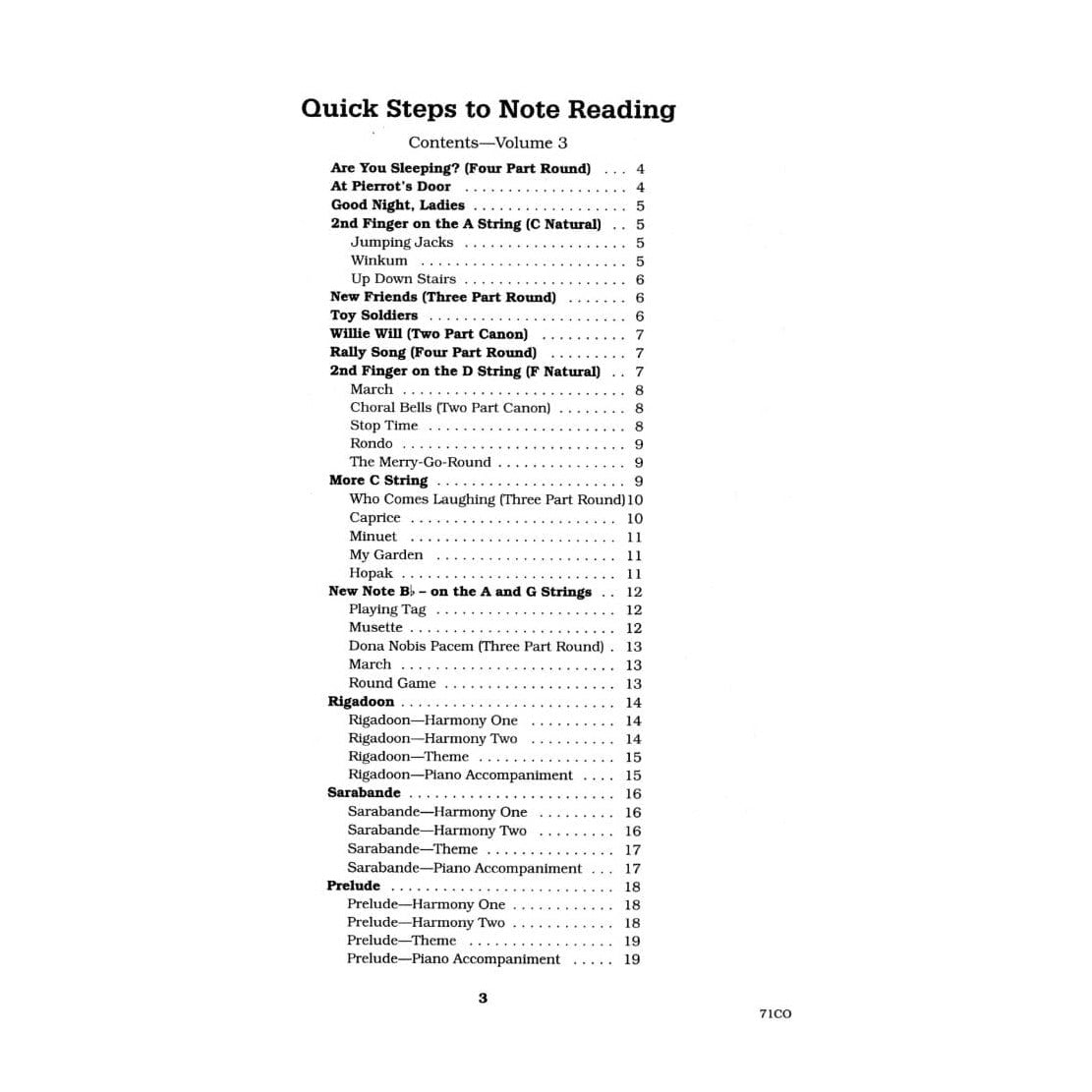 Fink/Müller/Rusch - Quick Steps to Note Reading, Book 3 - Cello - Neil A Kjos Music Co