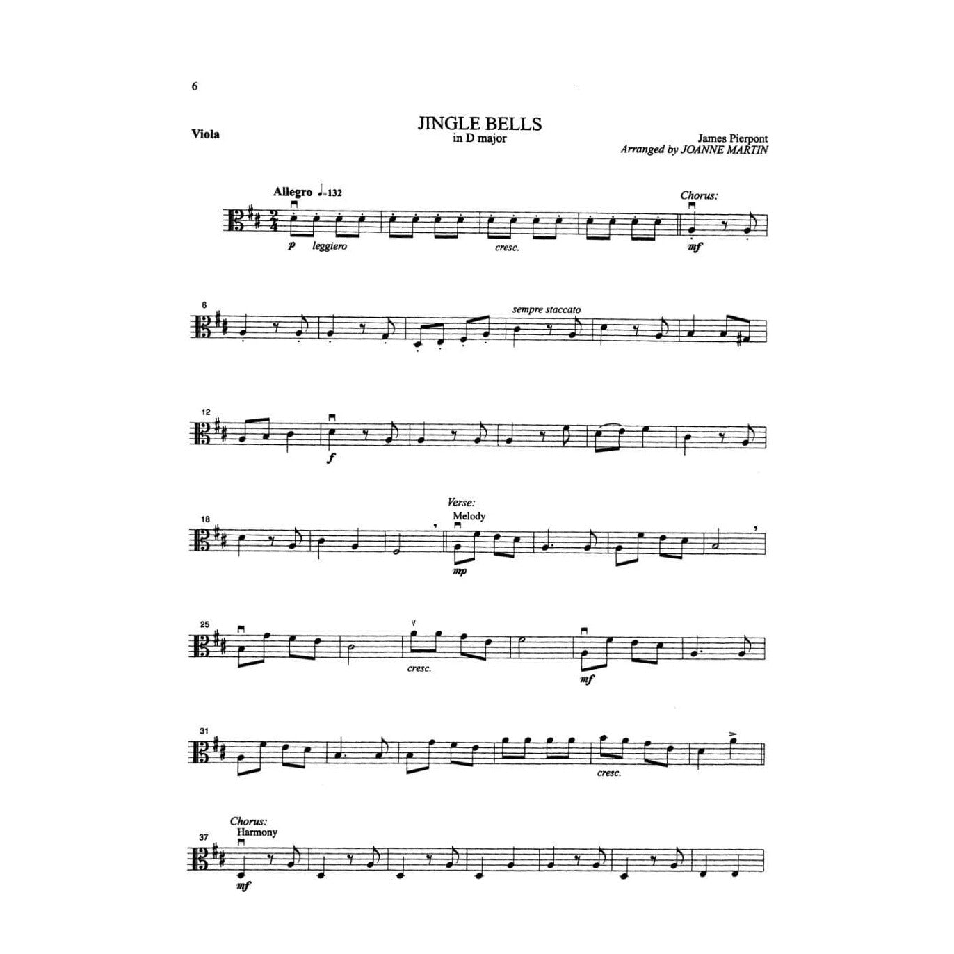 Martin, Joanne - Festive Strings for String Quartet or String Orchestra - Viola part - Alfred Music Publishing