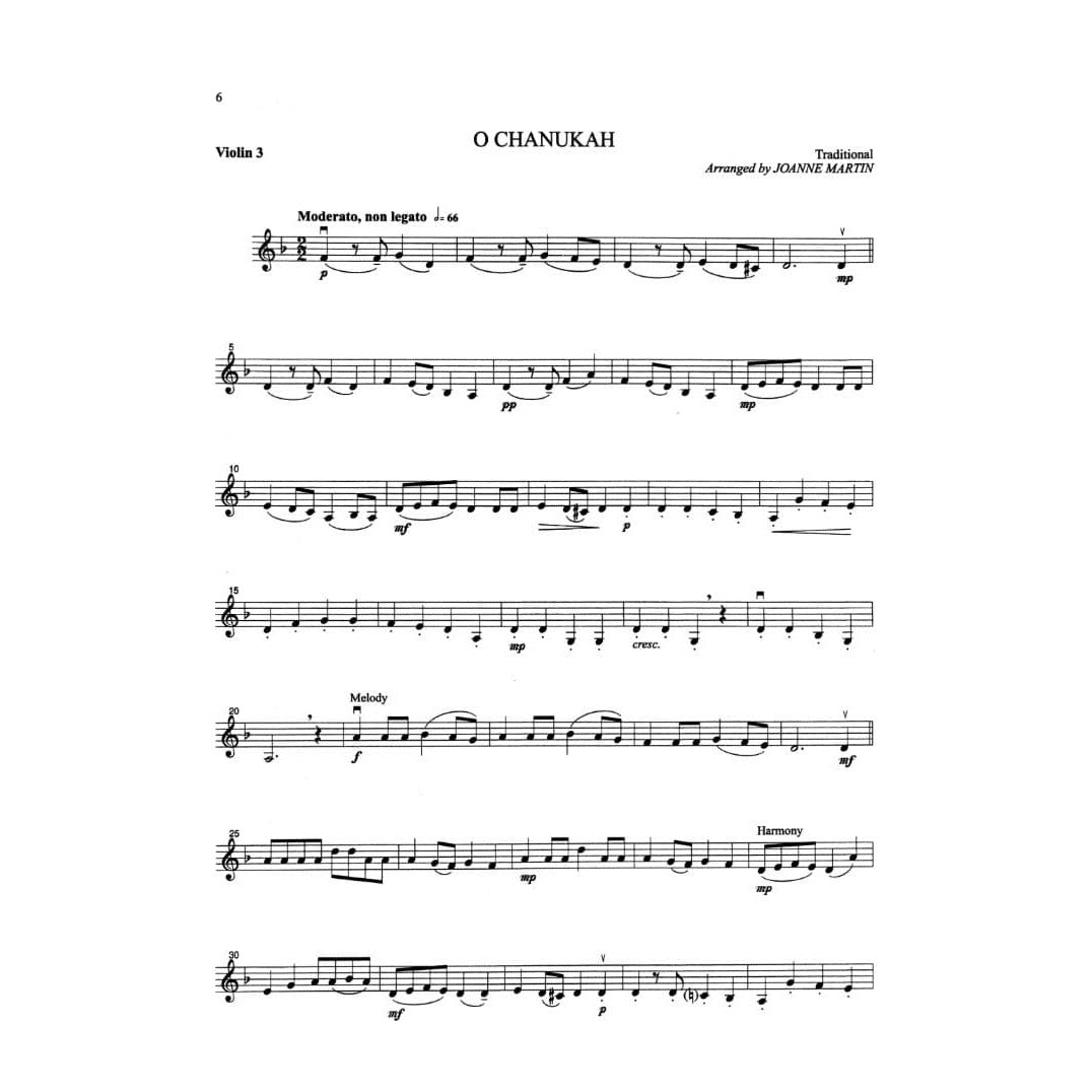 Martin, Joanne - More Festive Strings for String Quartet or String Orchestra - Violin 3 part - Alfred Music Publishing