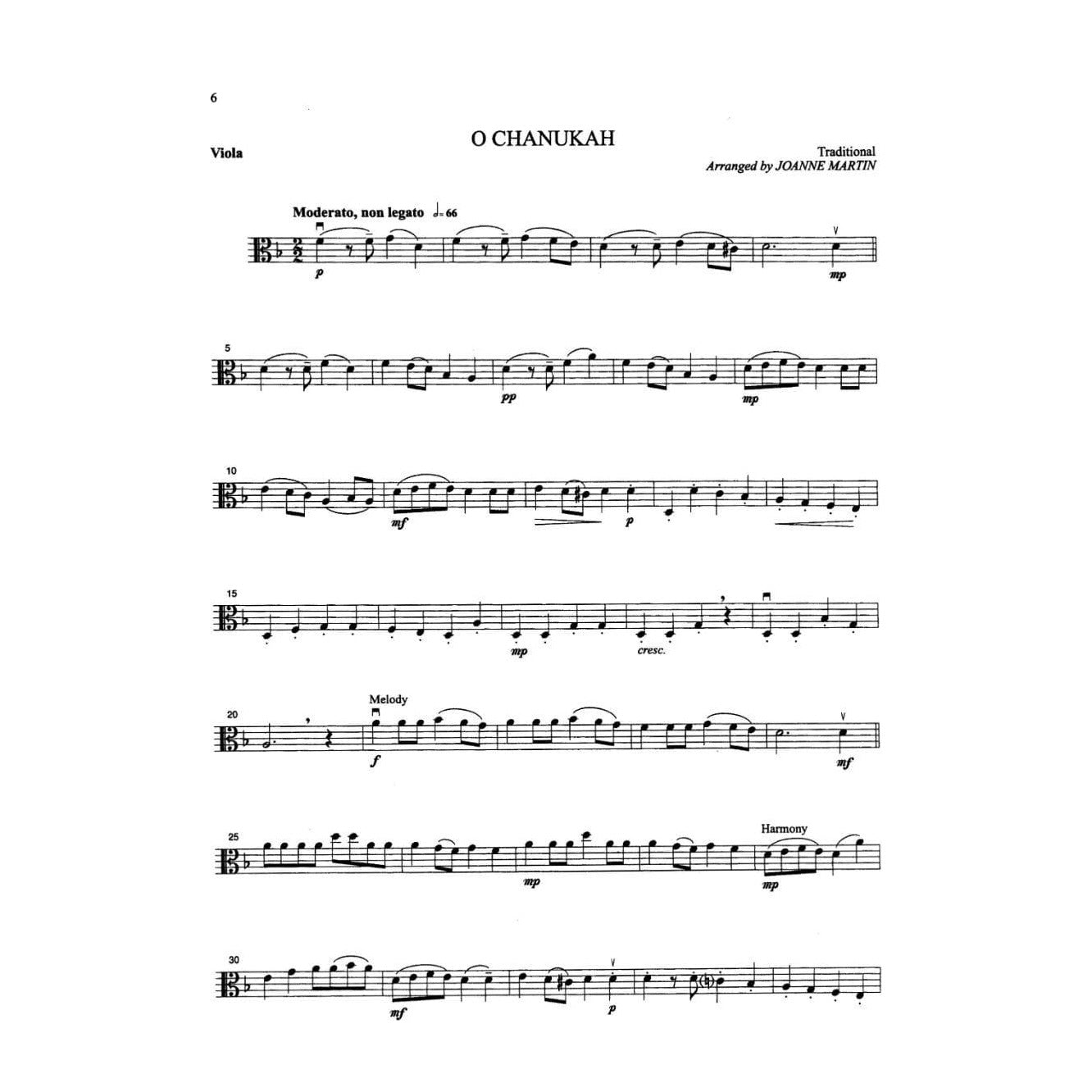 Martin, Joanne - More Festive Strings for String Quartet or String Orchestra - Viola part - Alfred Music Publishing
