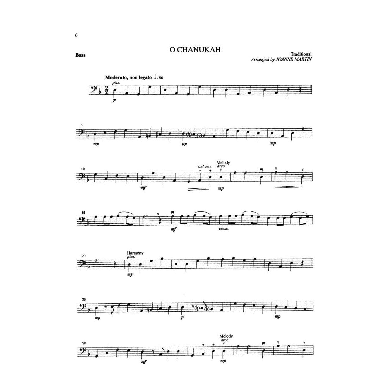 Martin, Joanne - More Festive Strings for String Quartet or String Orchestra - Bass part - Alfred Music Publishing