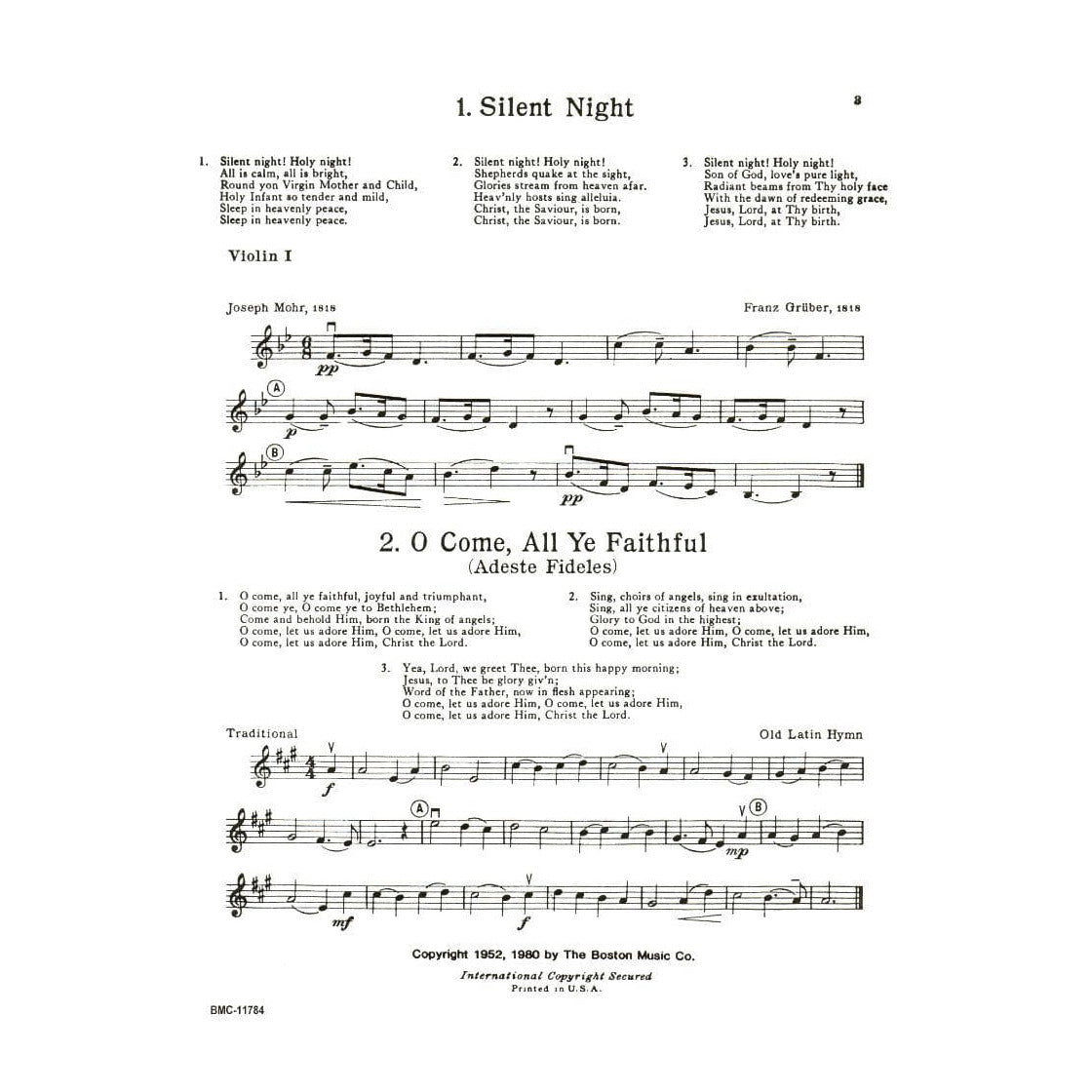 Clarke-25 Christmas Carols Violin 1