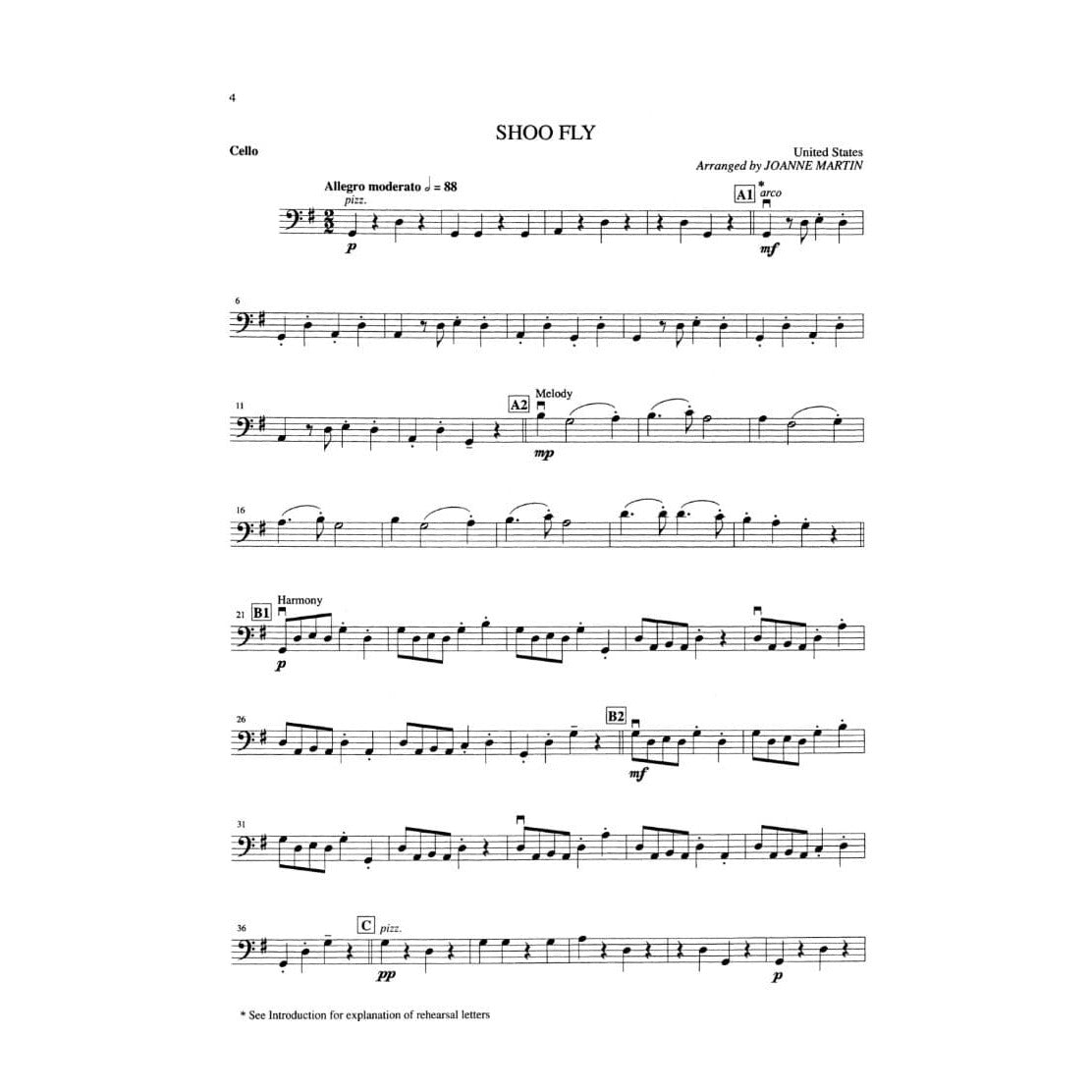 Martin, Joanne - More Folk Strings for String Quartet or String Orchestra - Cello part - Alfred Music Publishing