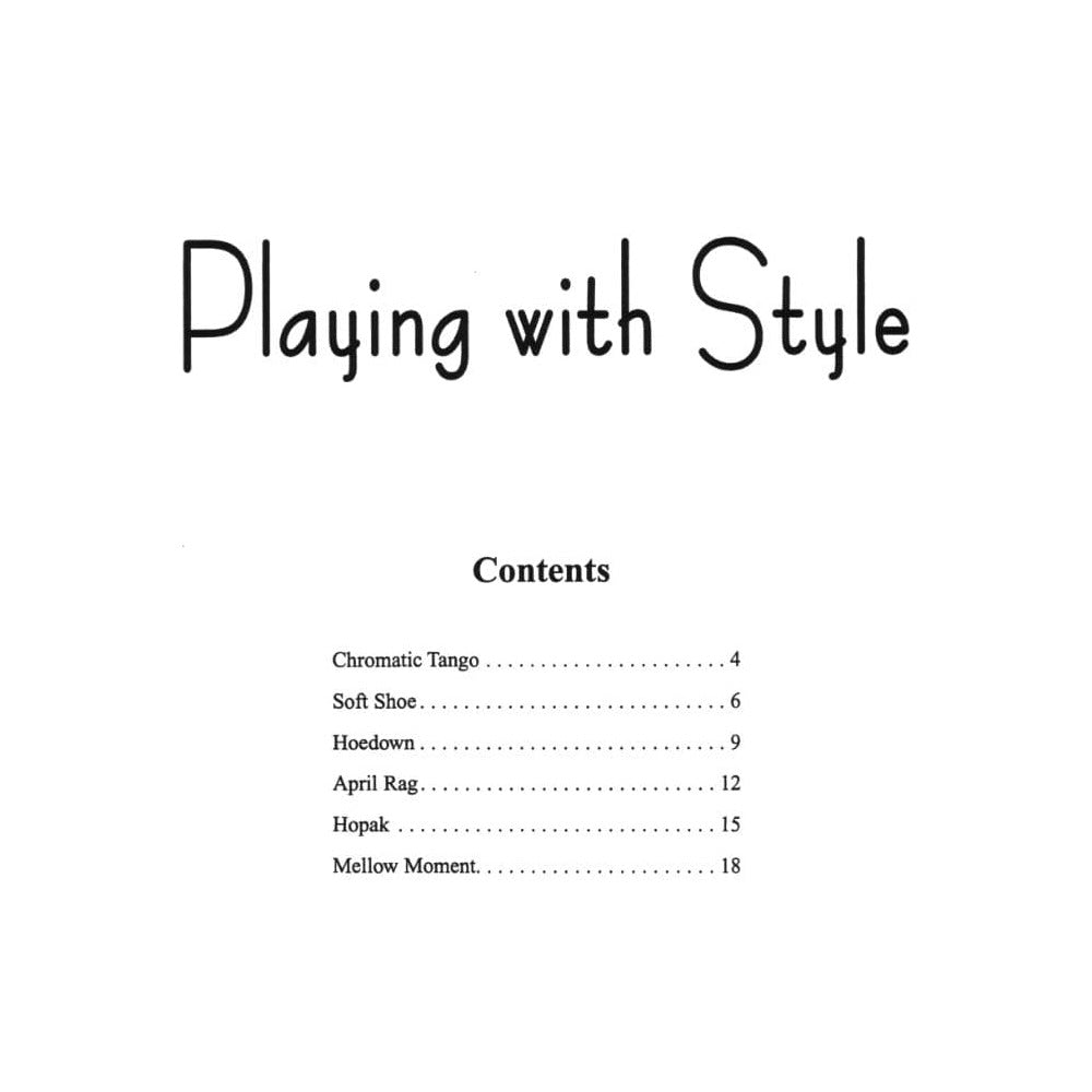 Martin, Joanne - Playing With Style for Violin Duet - Two Violins - Alfred Music Publishing