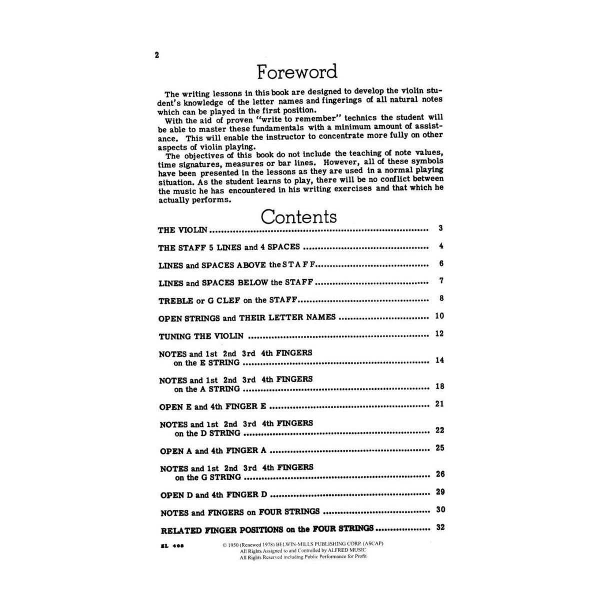 Janowsky, Edward - Note Speller - Violin - Belwin-Mills Publishing