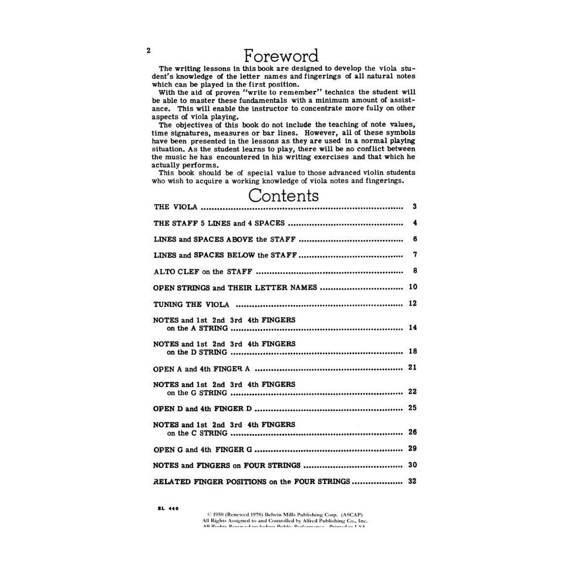 Janowsky, Edward - Note Speller - Viola - Belwin-Mills Publishing