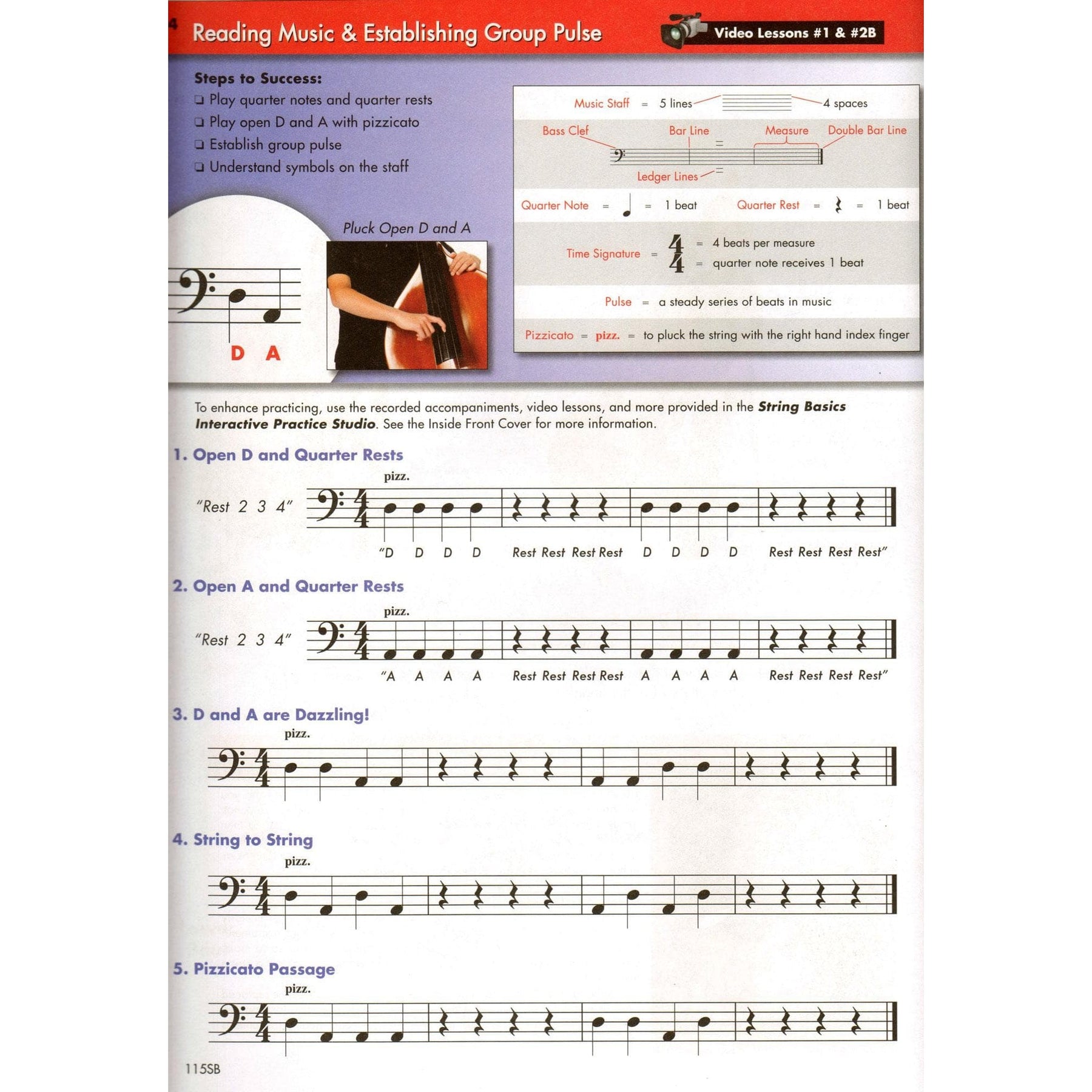 String Basics - Steps to Success for String Orchestra - Book 1 - Bass - Neil A. Kjos