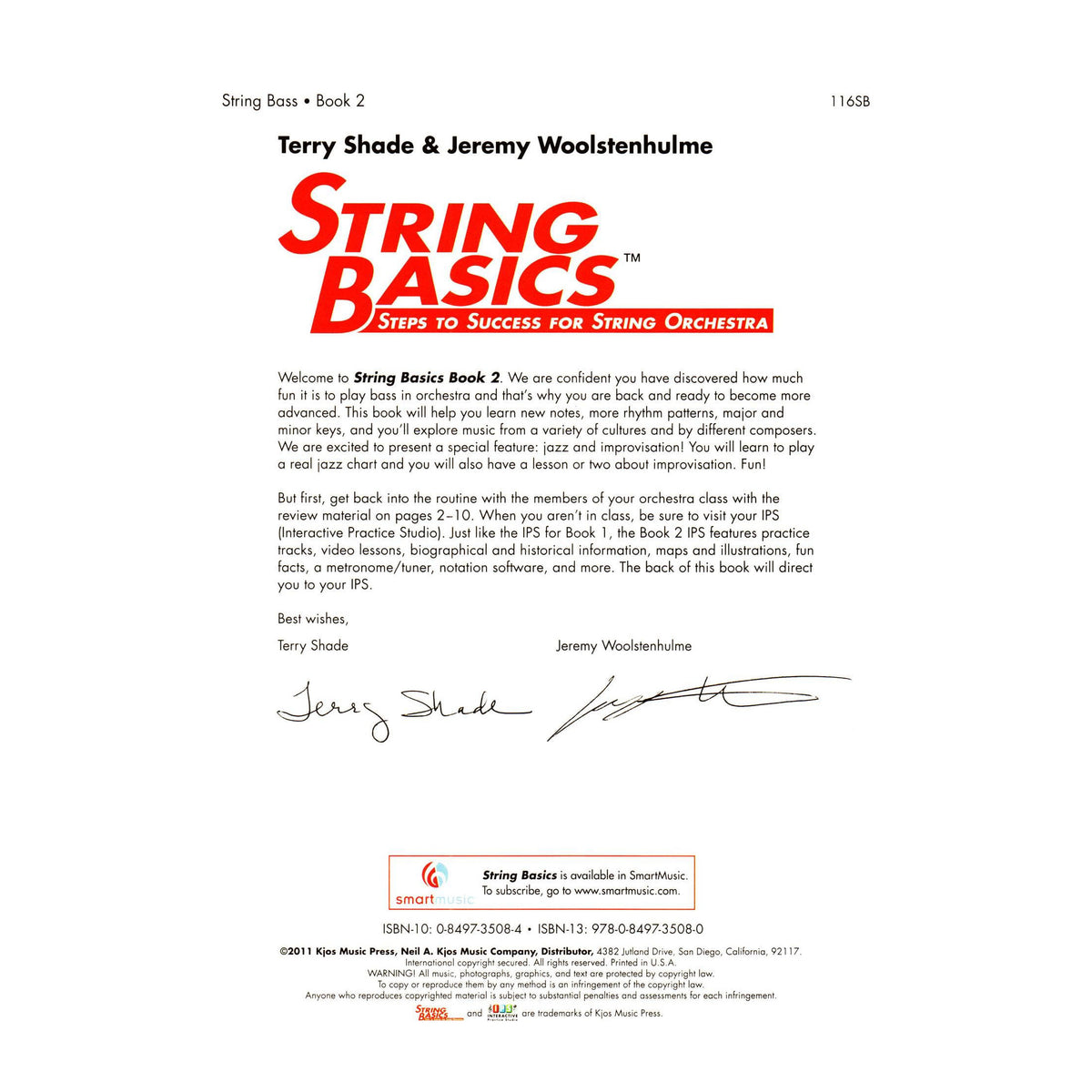 String Basics - Steps to Success for String Orchestra - Book 2 - Bass - Neil A. Kjos