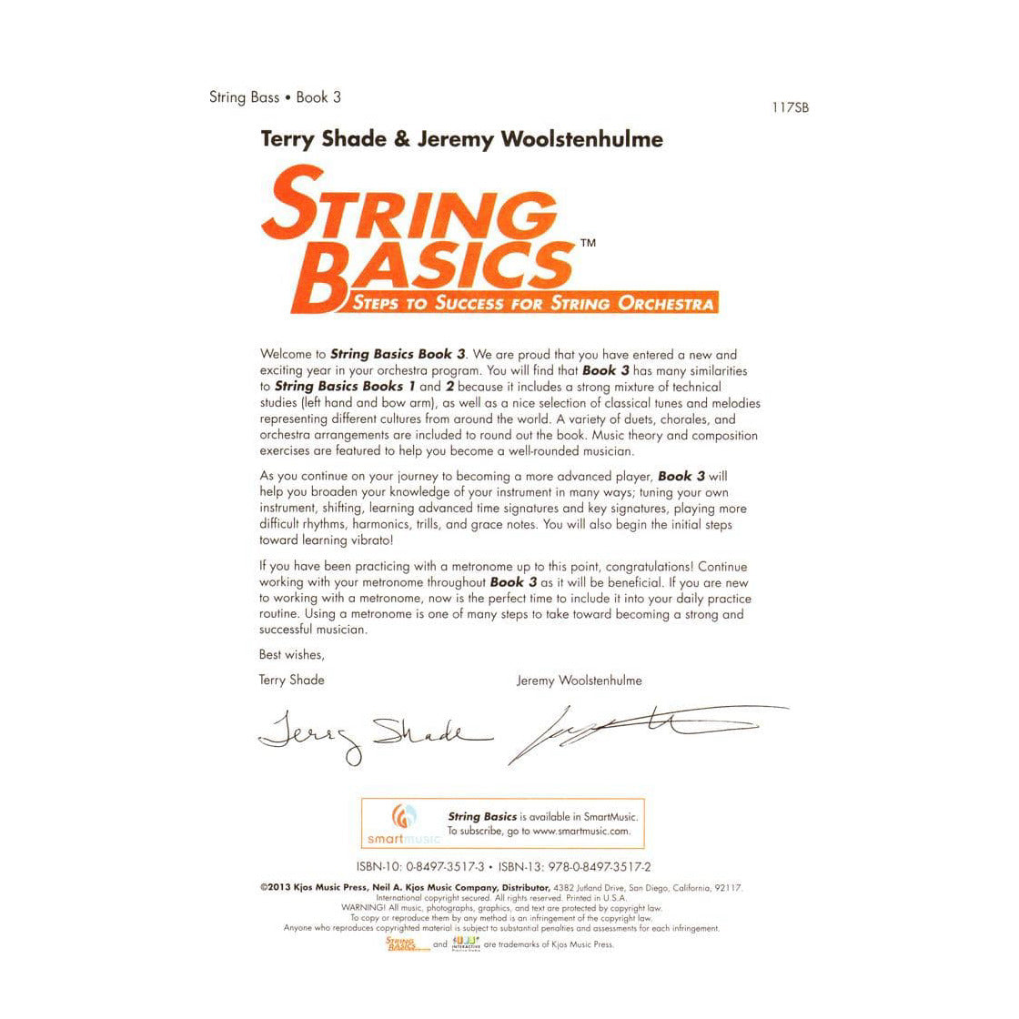 Shade / Woolstenhulme - String Basics Bass, Book 3 - Neil A Kjos