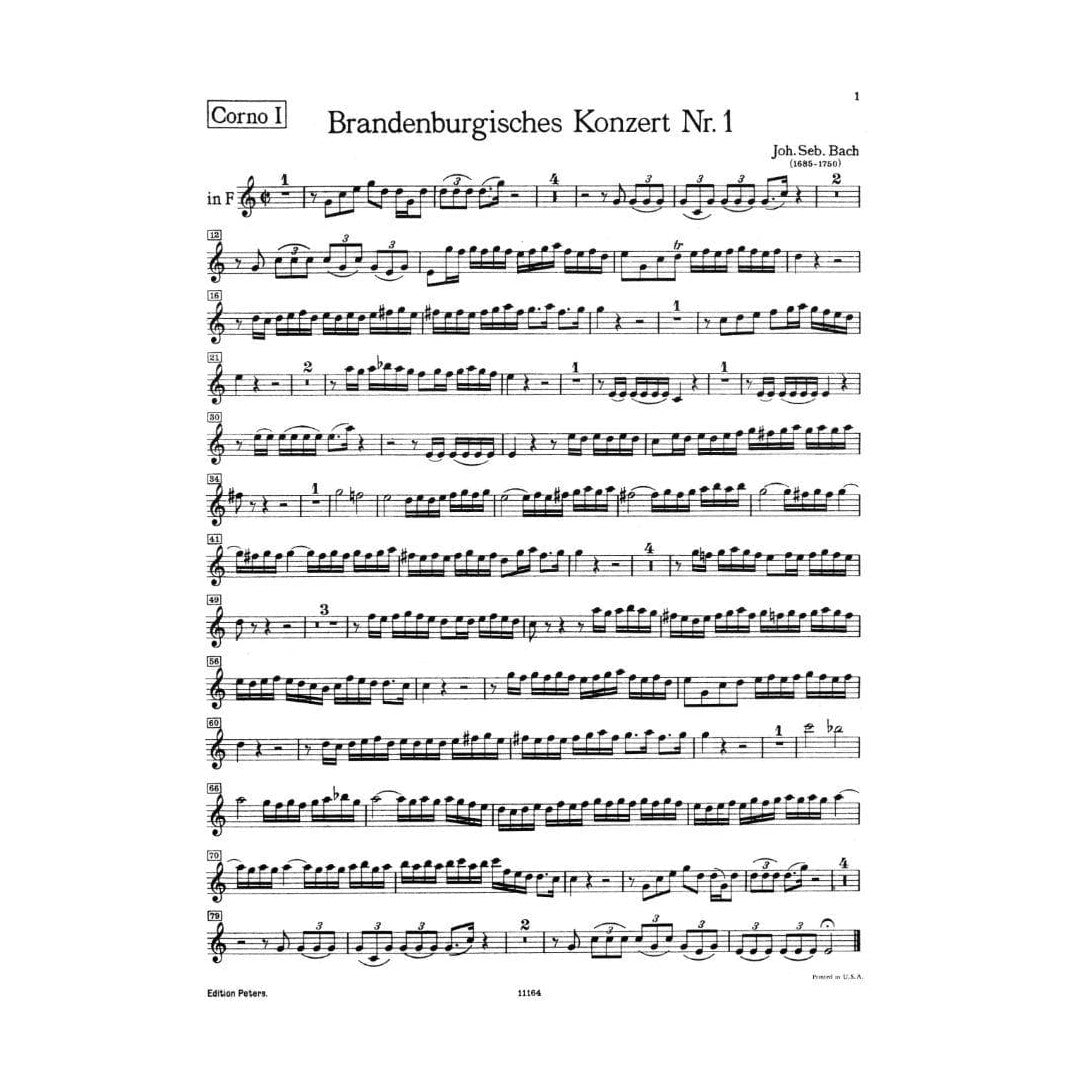 Bach, JS - Brandenburg Concerto No 1 BWV 1046 for 1st Horn - Peters Edition