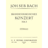 Bach, JS - Brandenburg Concerto No 3 BWV 1048 for Piano - Peters Edition