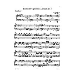 Bach, JS - Brandenburg Concerto No. 5, BWV 1050 - Piano Part - Peters Edition