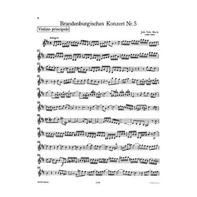 Bach, JS - Brandenburg Concerto No. 5, BWV 1050 - Solo VIolin Part - Peters Edition