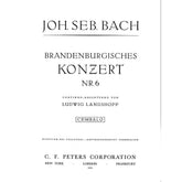 Bach, JS - Brandenburg Concerto No 6 BWV 1051 for Piano - Peters Edition