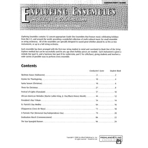 Dabczynski / Meyer / Phillips - Exploring Ensembles: Holidays and Celebrations - Score - Highland/Etling Publication