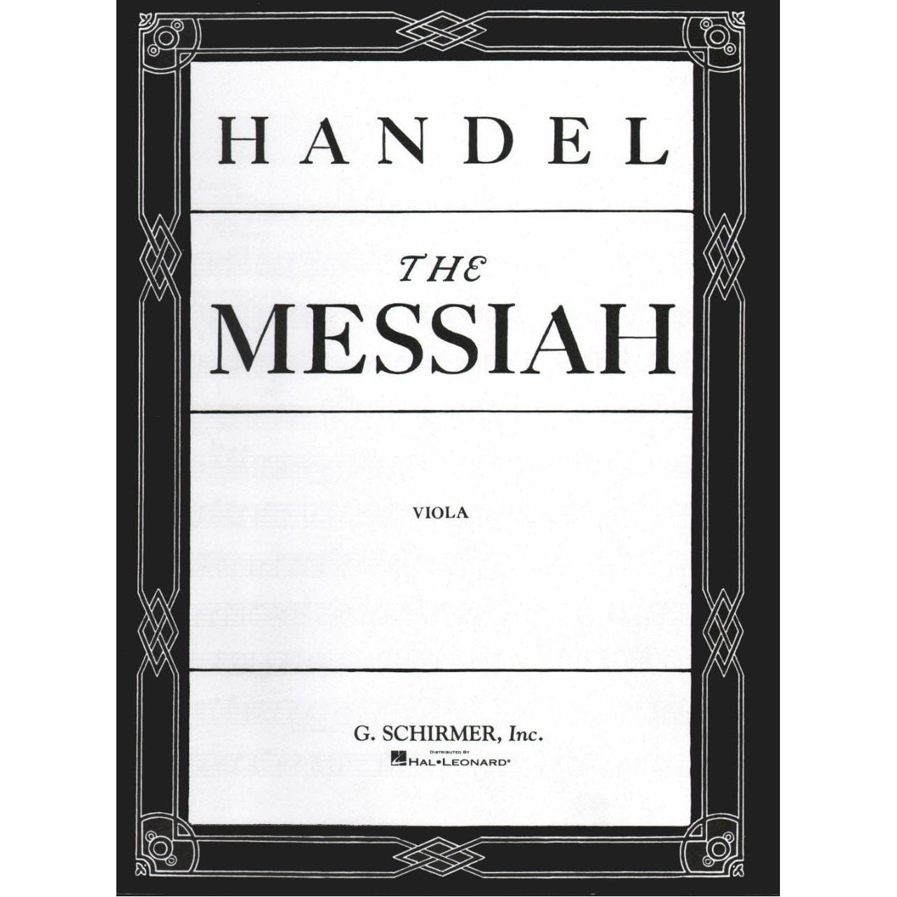 Handel, George Frideric - "Messiah" Oratorio - Viola Part - edited by E Prout - G Schirmer Edition