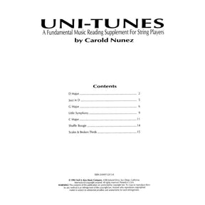 Nunez, Carlos - Uni-Tunes, Cello Part. Published by Neil A. Kjos Music Company.
