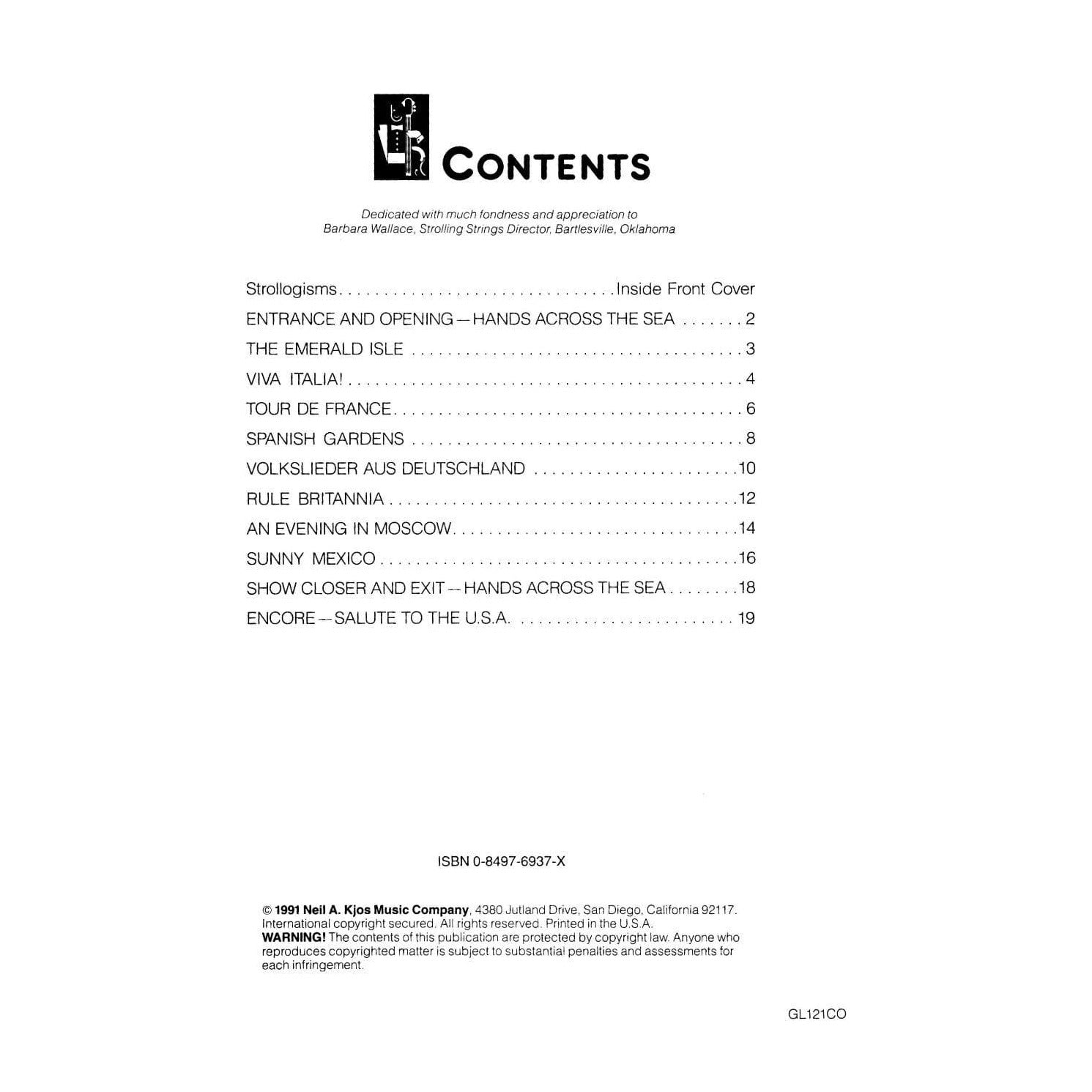 Strolling Strings: Strolling Around the World - Cello part - arranged by James "Red" McLeod - Kjos Music Co