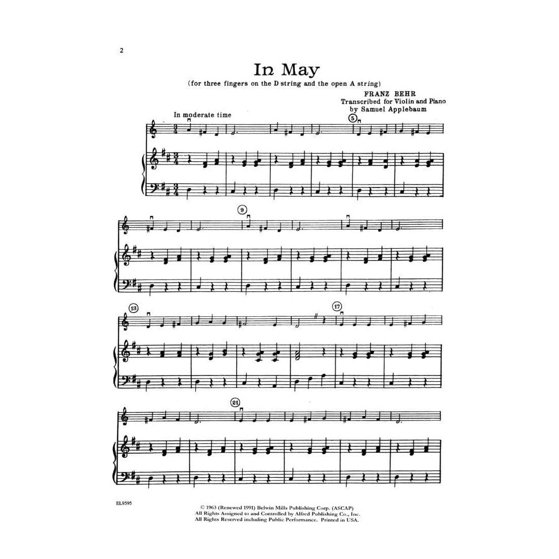 Applebaum, Samuel - String Festival Solos - Volume 1 Piano Accompaniment for Violin - Belwin/Mills Publication