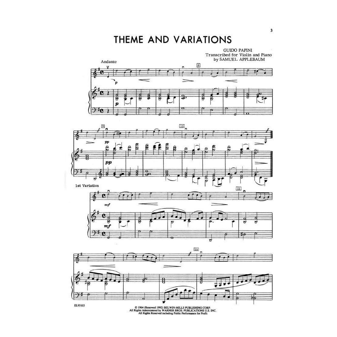 Applebaum, Samuel - String Festival Solos - Volume 2 Piano Accompaniment for Violin - Belwin/Mills Publication