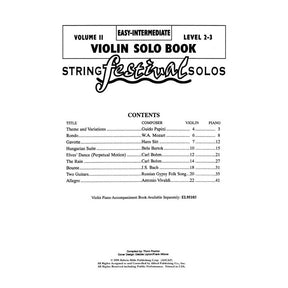 Applebaum, Samuel - String Festival Solos - Volume 2 for Violin - Belwin/Mills Publication