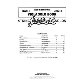 Applebaum, Samuel - String Festival Solos - Volume 2 for Viola - Belwin/Mills Publication