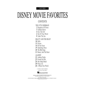 Disney Movie Favorites - Violin solo - Hal Leonard Publication
