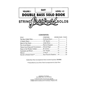 Applebaum, Samuel - String Festival Solos - Volume 1 for Double Bass - Belwin/Mills Publication