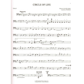 Disney's The Lion King - Instrumental Play-Along - for Cello with Online Audio - Hal Leonard