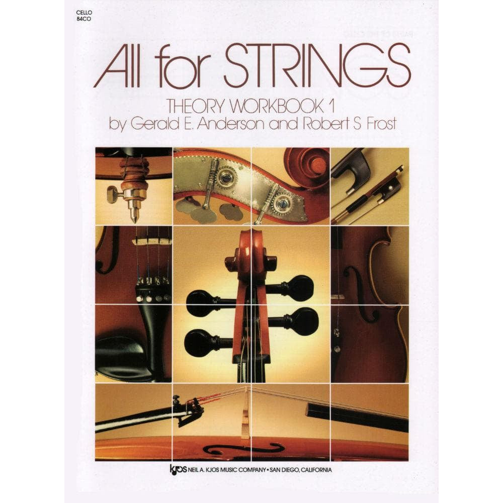 All For Strings - Theory Workbook 1 for Cello by Gerald E Anderson and Robert S Frost