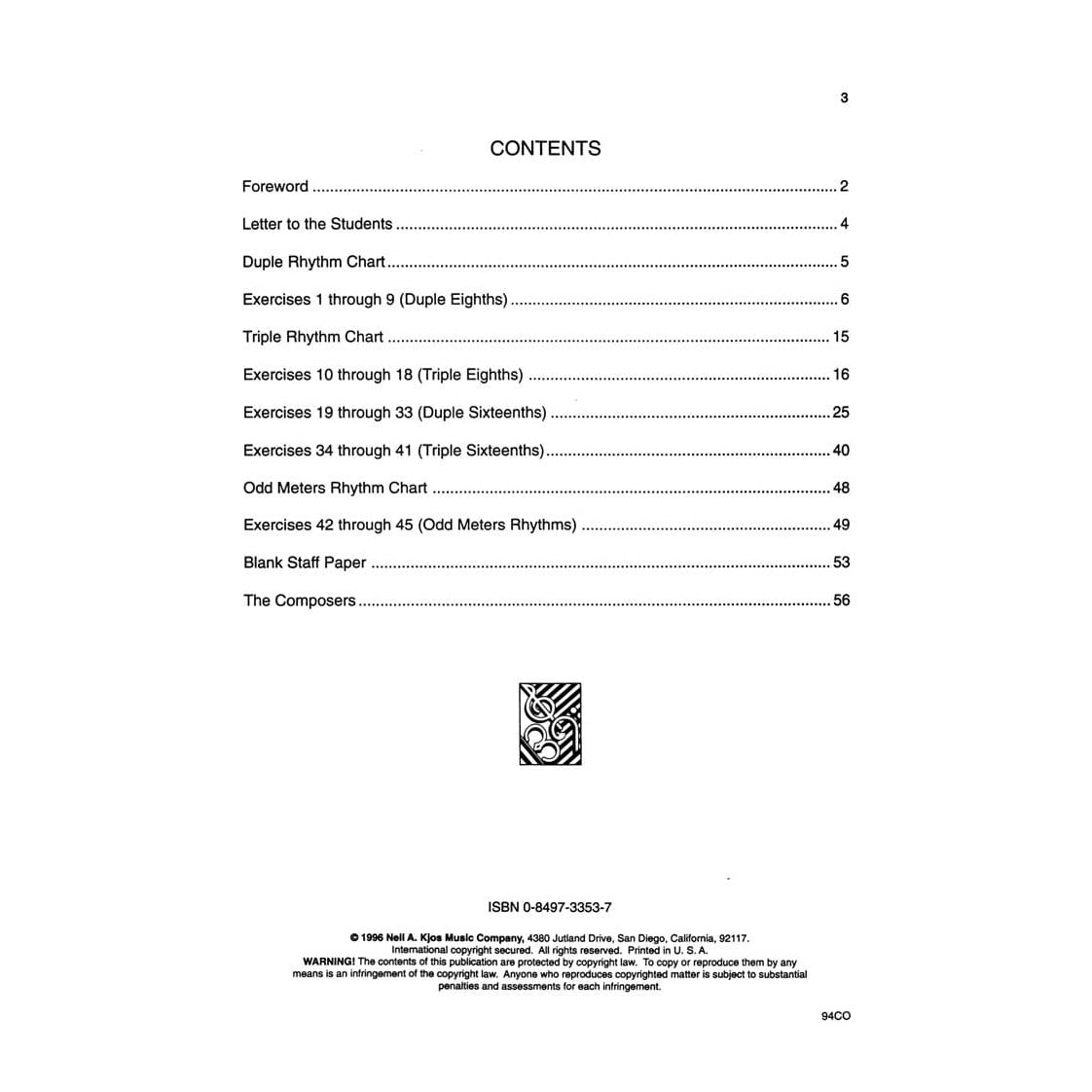Forque, Charles and Thornton, James - Harmonized Rhythms for String Orchestra - for Cello - edited by Gerald Anderson - Neil A Kjos