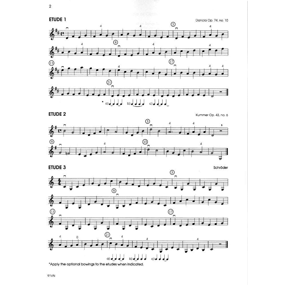Solos and Etudes Book 2 - Violin By Gerald E Anderson Edited by Robert Frost Published by Neil A Kjos Music Company