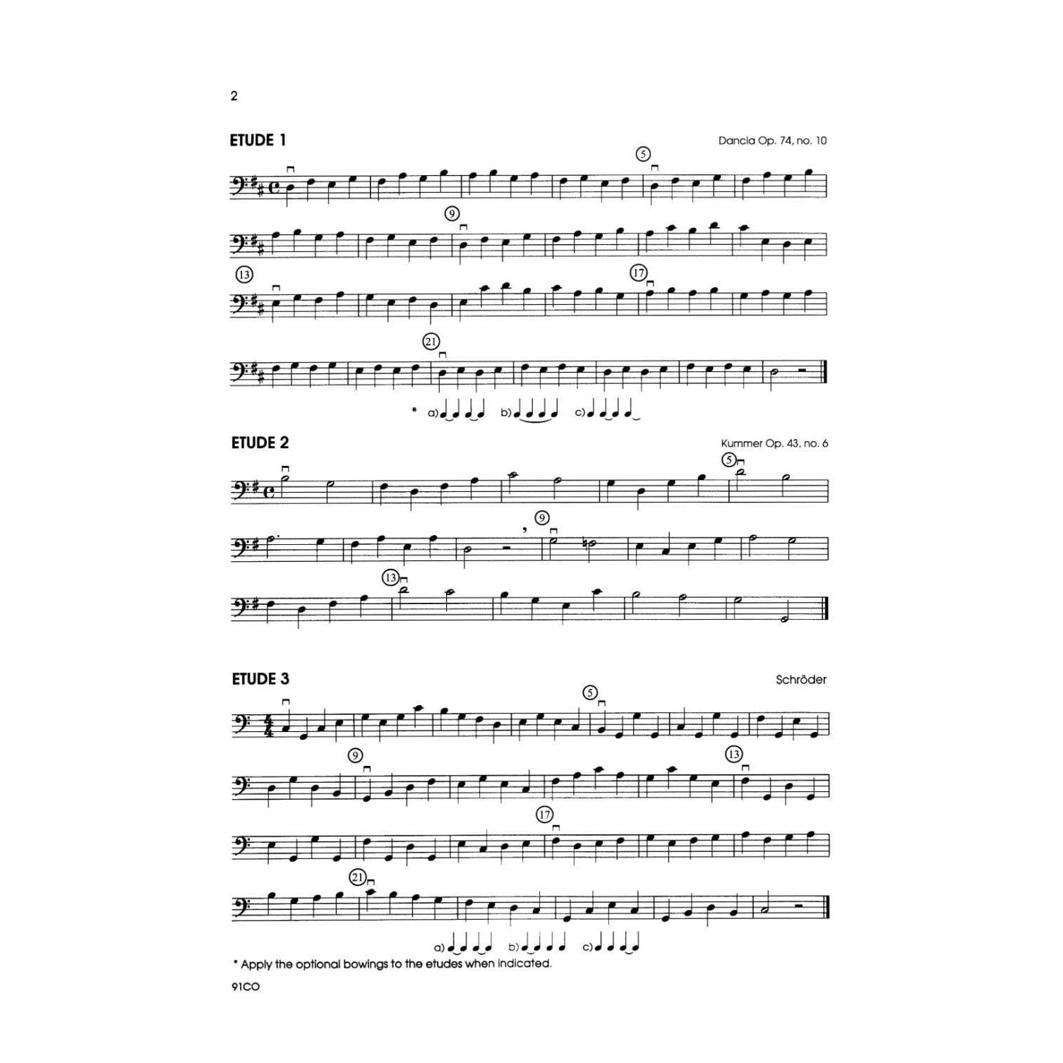 Solos and Etudes, Book 2, Cello By Gerald E Anderson Edited by Robert Frost Published by Neil A Kjos Music Company