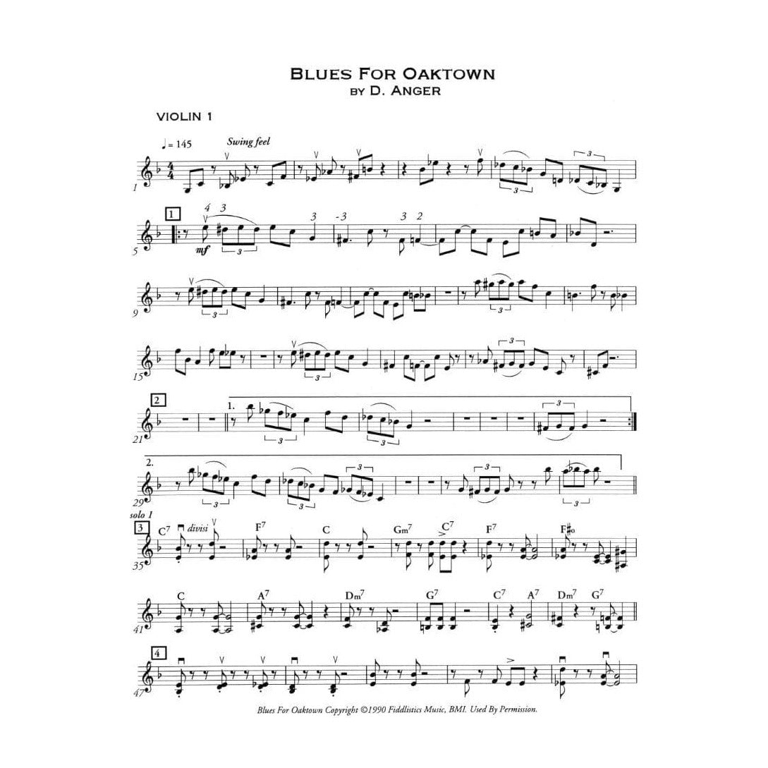 Anger, Darol  - Blues for Oaktown Volume 1 Parts and Score - Shar Publication